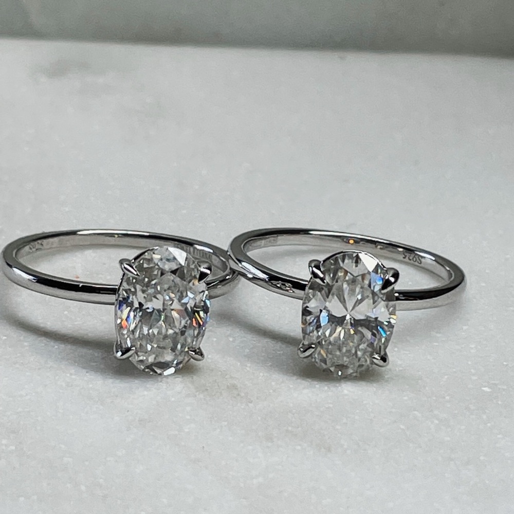 2.5ct Oval Moissanite Ring - Picture 7 of 17